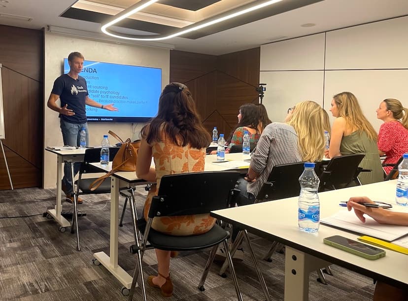 Michal Juhas speaking at event Michal Juhas speaking at event